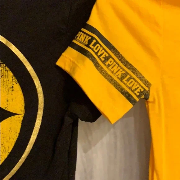 SHIPPING LABEL -re-shipment! Bundle! Victoria Secret PINK NFL Steelers Tee’s XS - Picture 8 of 8
